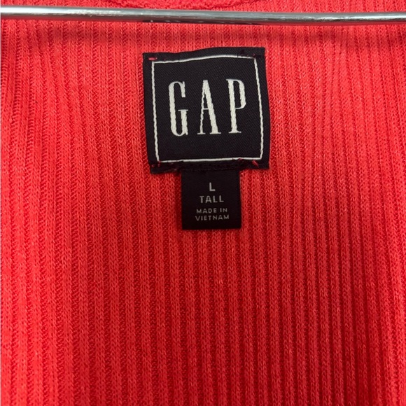 GAP Orange Sleeveless Wrap Tank Top with Tie Front - Picture 2 of 3